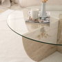 Hanah Home Mesa de café Lily en color Travertino